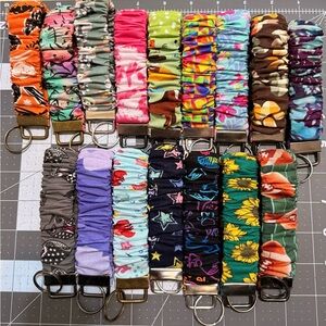 Colorful Fabric Keychain Wristlets